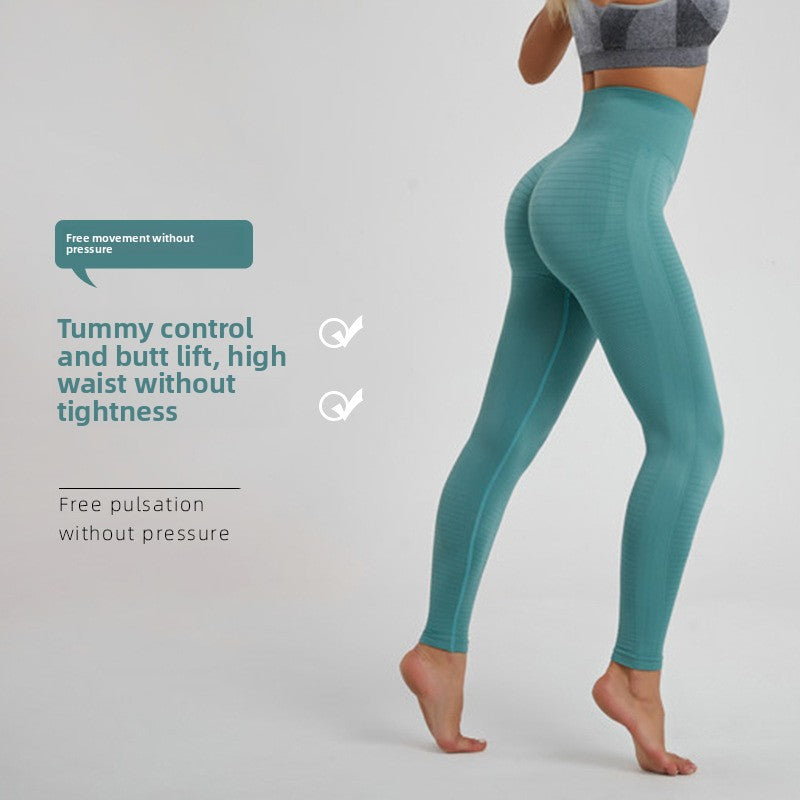 American Sports Style Yoga Pants Nine Points Women's Hip Yoga Pants Women's Yoga Trousers Peach Hip Seamless Fitness Pants