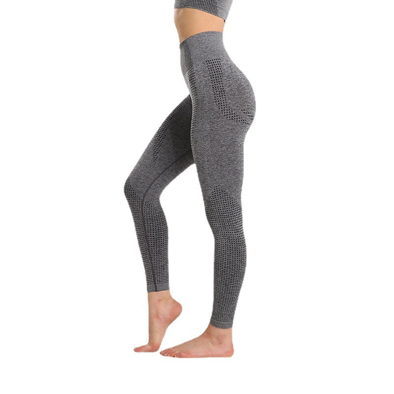 New European and American Sports Yoga Pants Women's Quick-drying Tight Hip-lifting Yoga Pants Peach Hip High Waist