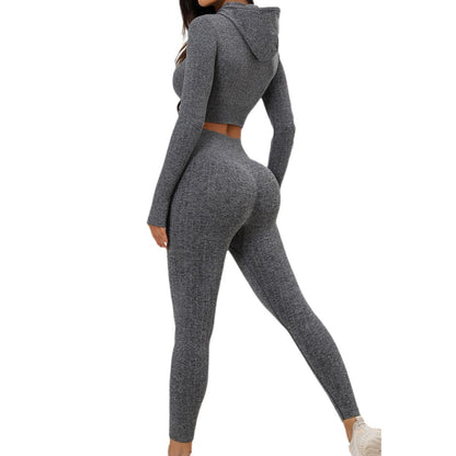 Morning Running Suit Women's Running Suit Yoga Suit Women's Two-piece Suit New High-end Sports Suit Autumn Coat