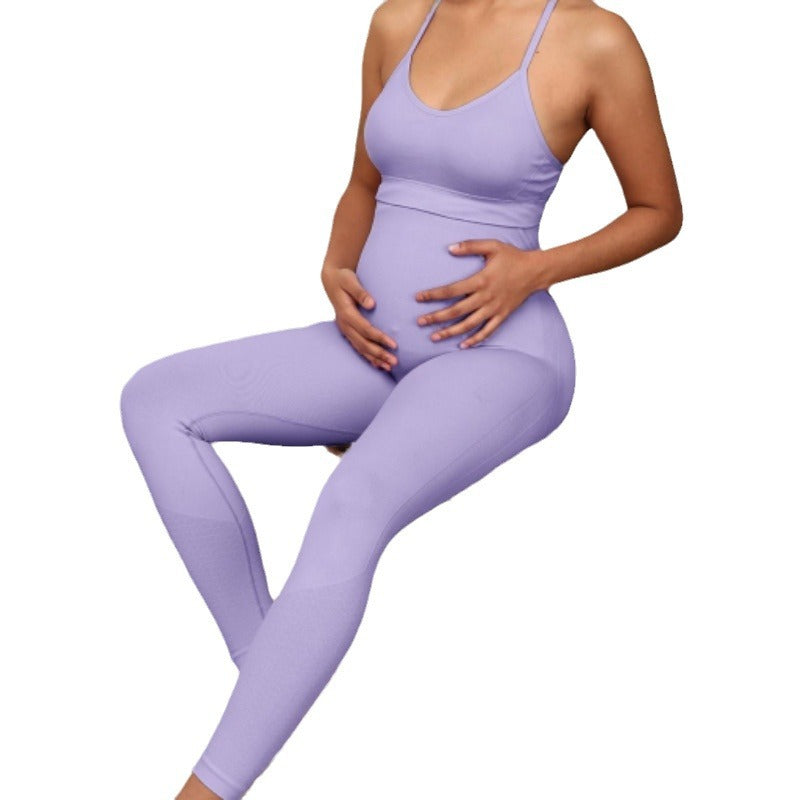 Pregnant Women's Yoga Suit, Sports Yoga Suit, Women's Seamless Back, Sports Bra, Hip Lift, Fitness Suit, Pregnant Women
